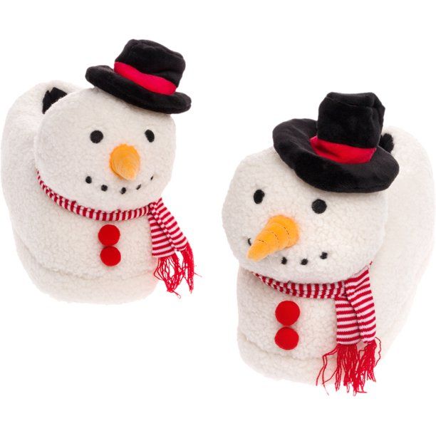 Photo 1 of [Size Large] FUNZIEZ! - Snowman Slippers 