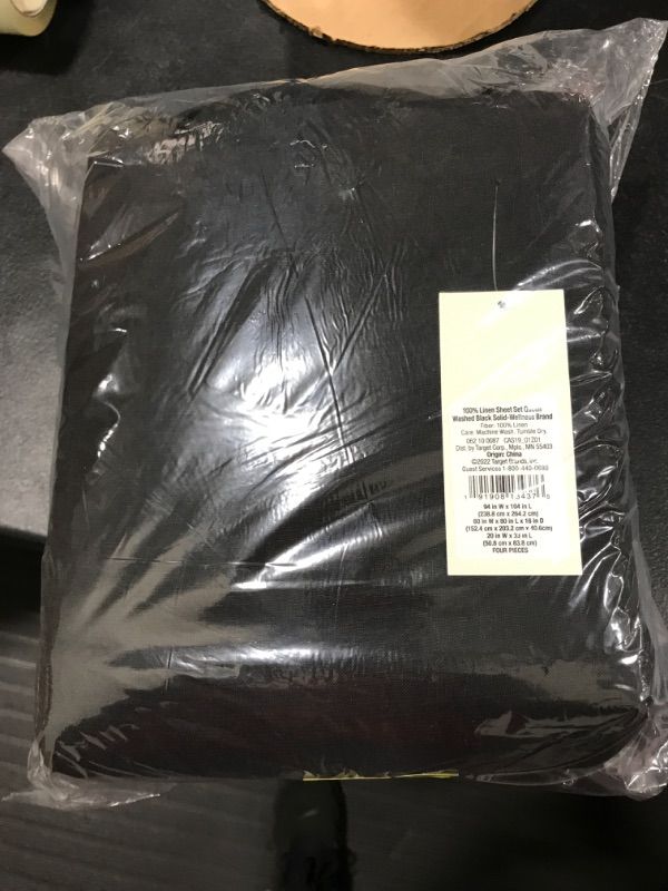 Photo 1 of 100% Washed Linen Solid Sheet Set - Casaluna™, Queen Size