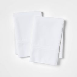 Photo 1 of 300 Thread Count Ultra Soft Pillowcase Set, White - Threshold™, Standard Size