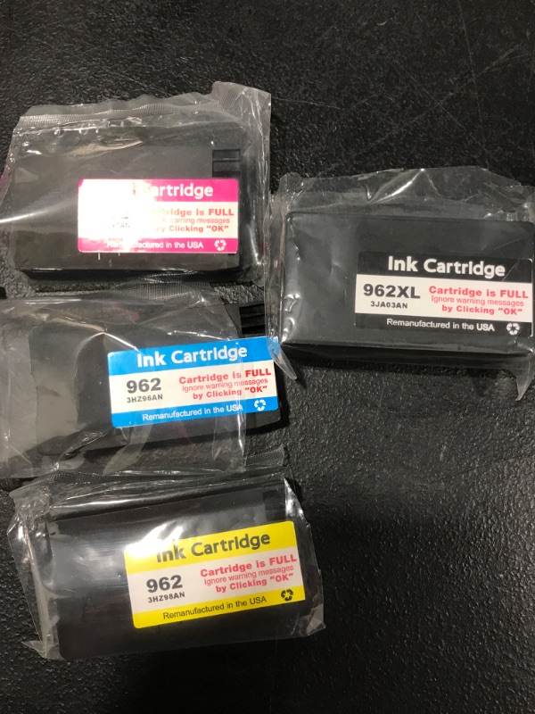 Photo 1 of Ink Cartridge Replacement for HP 962XL, 4 Pack Replacements