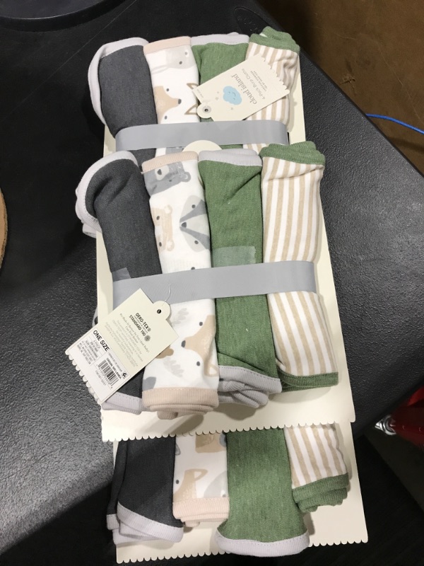 Photo 2 of Baby Boys' 4pk Little Cub Burp Cloth Set - Cloud Island™ Green, 3 PACKS!!!
