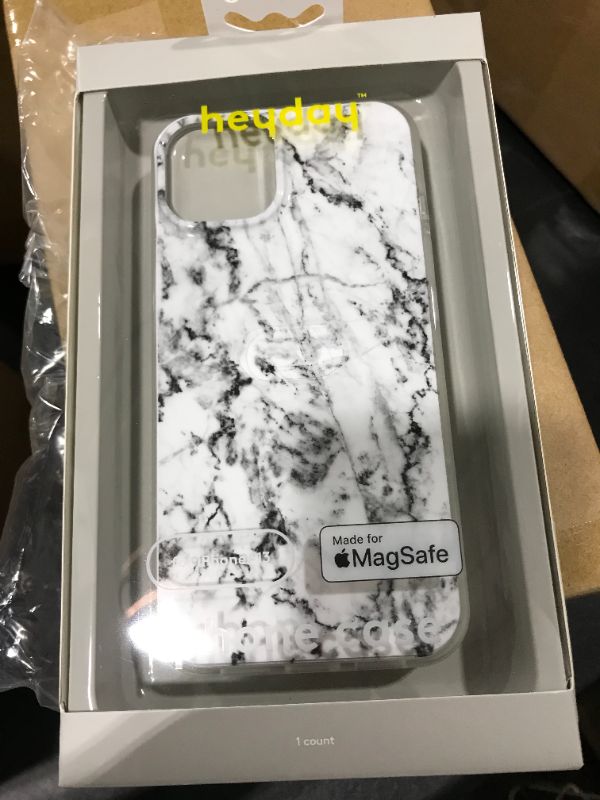 Photo 2 of heyday™ Apple iPhone 13 Case with MagSafe - White Marble, BOX OF 12!!!!!

