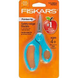 Photo 1 of Fiskars 5" Pointed Tip Scissors, Pack of 12!!! (6 Mixed Color Pack)