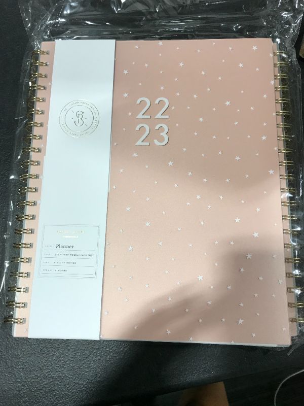 Photo 2 of 2022-23 Academic Planner Weekly/Monthly Frosted 11"x8.5" Pink Stars - Sugar Paper Essentials, Pack of 4!!!
