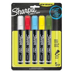 Photo 1 of Sharpie 5pk Wet Erase Chalk Markers Medium Point, **4 Packs of 5 **
