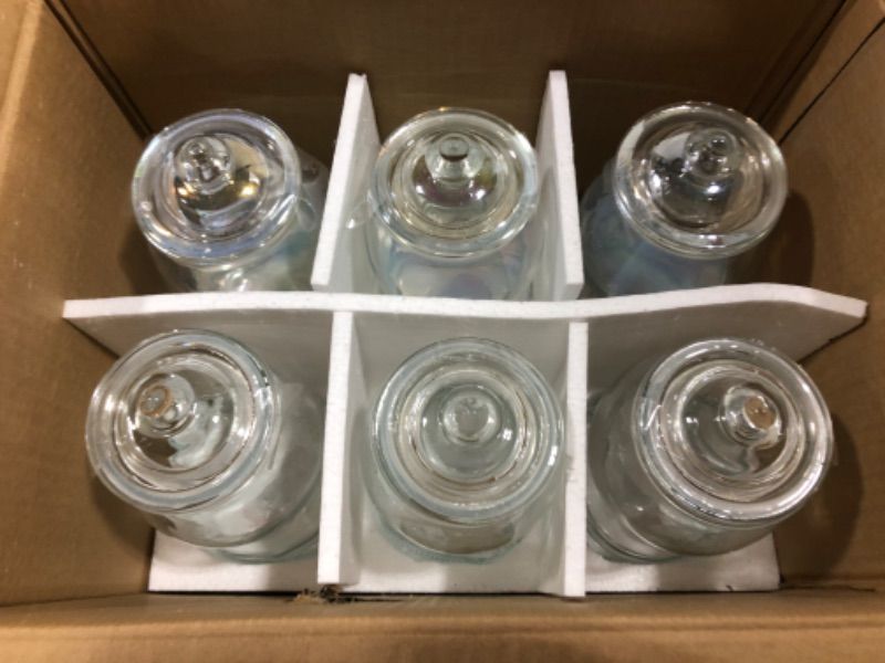 Photo 2 of clear count glass vessel gumball machine PACK OF 6
