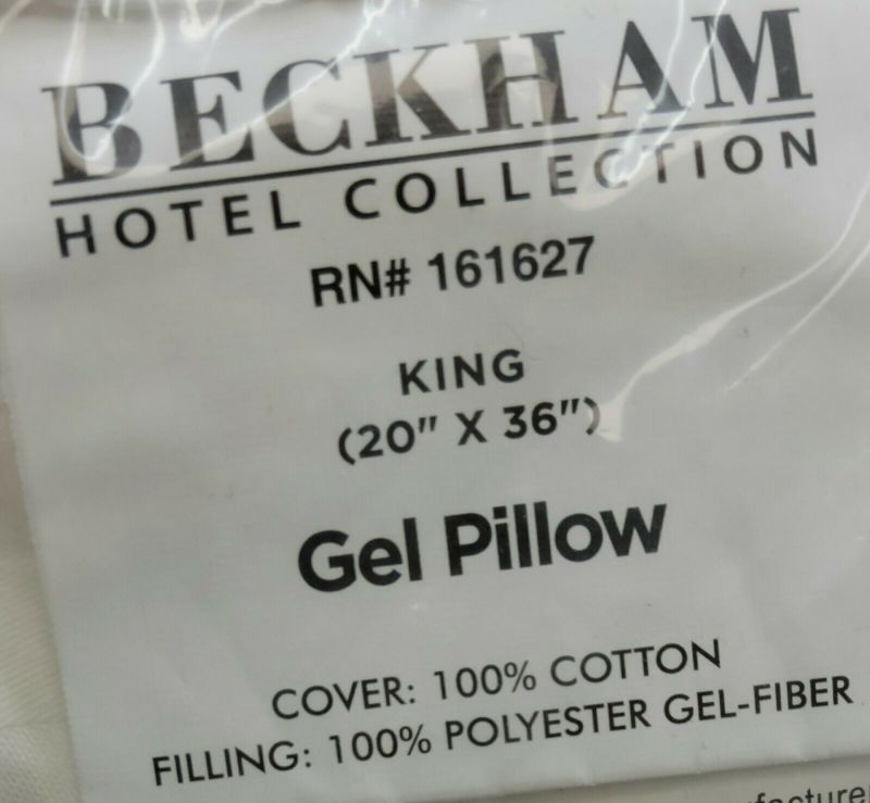 Photo 1 of Beckham Hotel Collection Super Plush Gel Pillow Size King 20" X 36" White GL4
