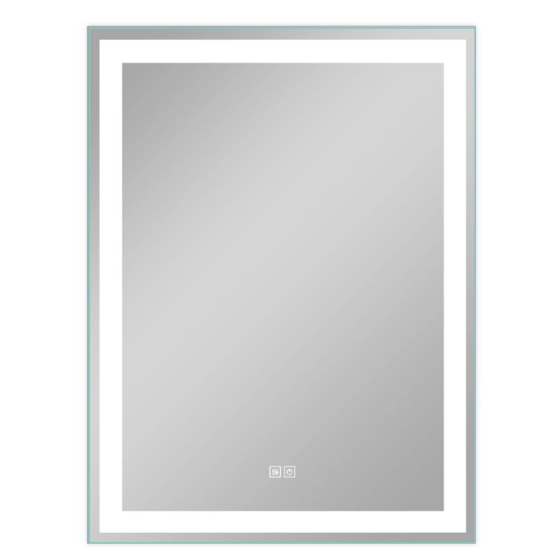 Photo 1 of 28-Inch x 36-Inch Smart LED Anti-Fog Rectangular Wall Mirror in Silver