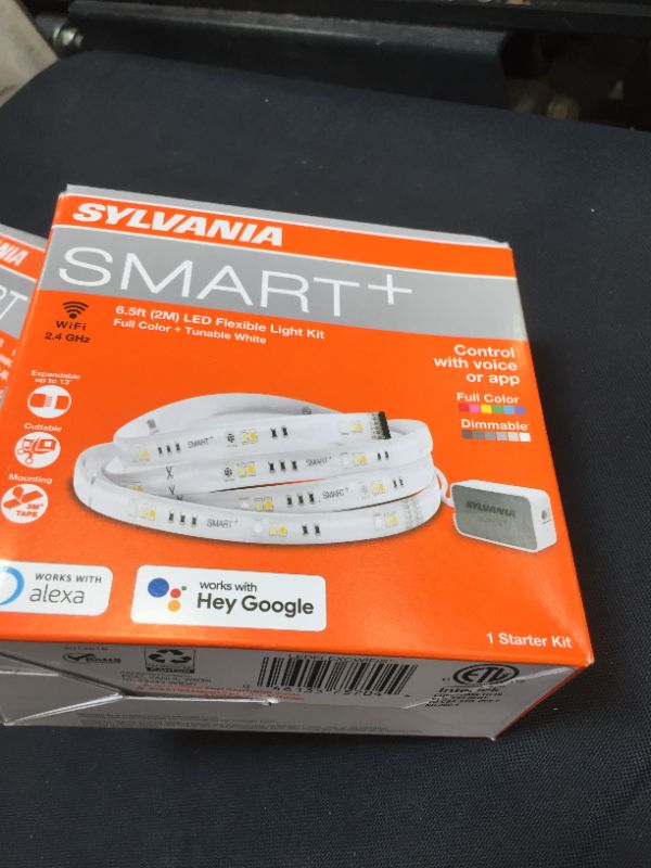 Photo 8 of SYLVANIA Smart LED WiFi Full Color Light Strip, 6.5 ft, Dimmable, Compatible with Alexa and Google Home Only - 1 Pack 
