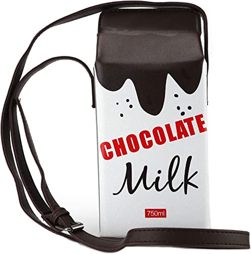 Photo 1 of HXQ Chocolate Milk Box CrossBody Purse Bag,PU Phone Shoulder Wallet for Women Girl
