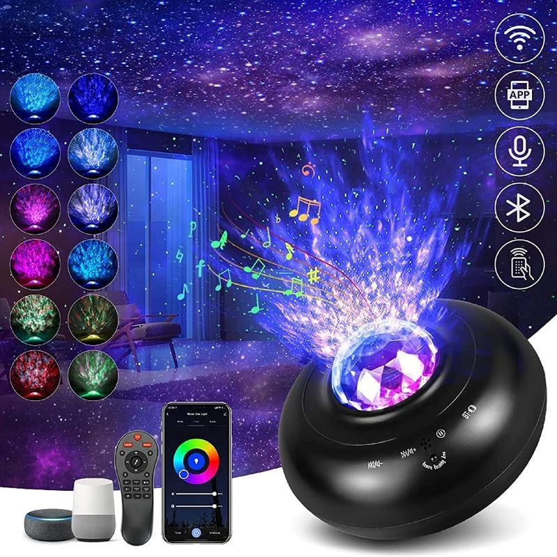 Photo 1 of Star Projector, Syslux Smart Galaxy Projector Works with Alexa, Google Assistant, Smart App Night Light Projector with LED Nebula Galaxy Remote Control Timer Music Speaker for Kids Adult Bedroom Decor
