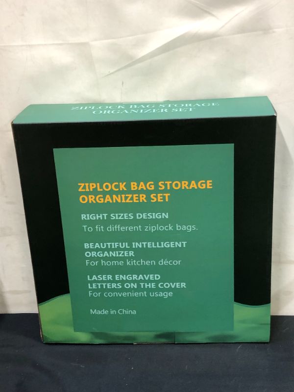 Photo 2 of (Fully Assembled) FLRUL 4 Packs Wooden Ziplock Bag Storage Organizers for Pantry Drawer, Plastic Slider Baggie Dispenser Holders, Compatible with Ziploc Brand for Gallon Quart Snack Sandwich Bag
