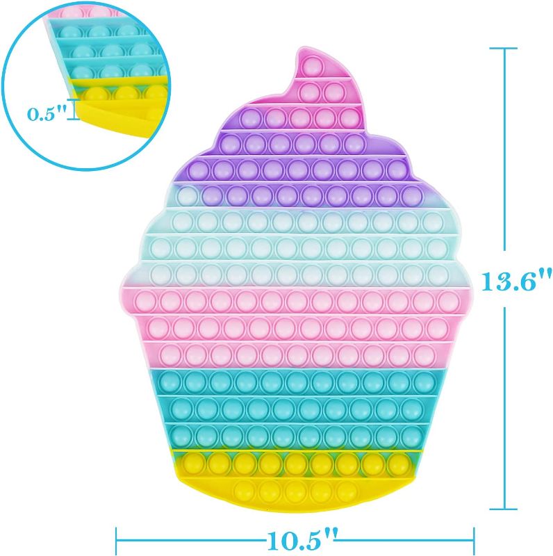 Photo 1 of Giant Pop Poop Fidget Toy, Really Biggest Jumbo Huge Extra Large Mega Oversized Popits, 100 Bubble Popping Push Popper Its Poppits Figit Anxiety Stress Relief Toy Cute Cake
