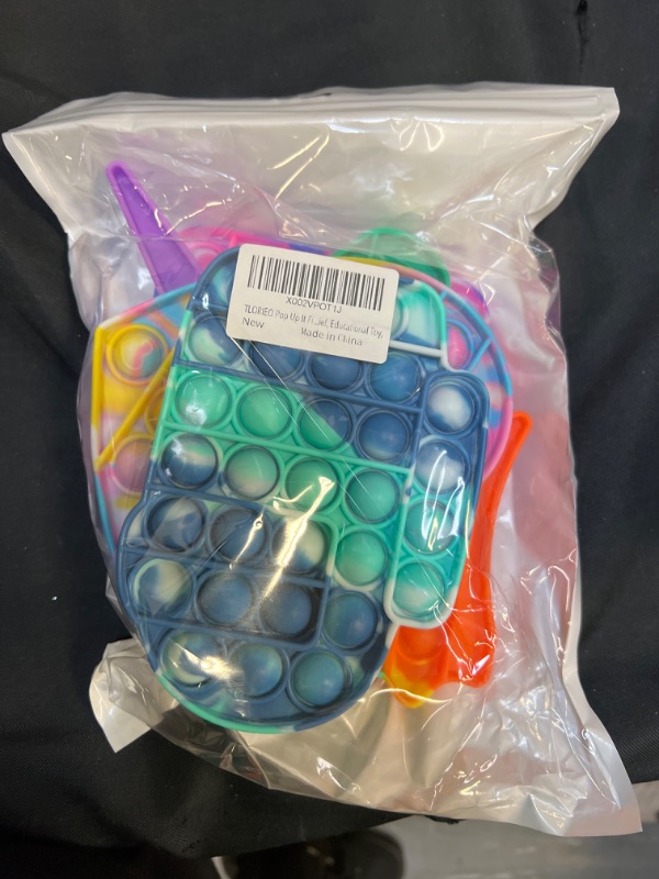 Photo 2 of  Pop Fidget Toy, Push Bubble Pop Fidget Toy, 4 Pack Silicone Sensory Toys