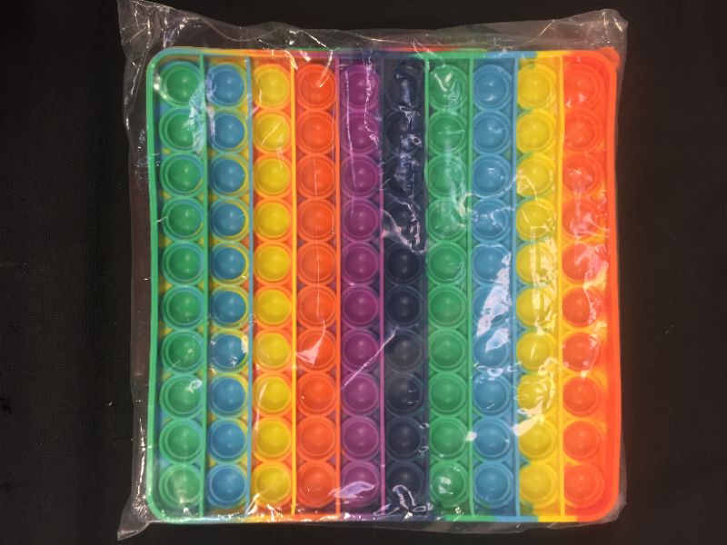 Photo 3 of 2 PCS Jumbo Toy for Kids Adult, Giant Huge Large Mega Big Press Pop Poppop Poop Popper Po it Sensory Austim Anxiety ADHD Stress Relie Game Square Octagon Tie dye Rainbow
