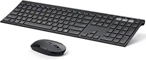 Photo 1 of Bluetooth Keyboard Mouse, Multi-Device Wireless Keyboard and Mouse Combo, Ultra Slim, Rechargeable, Dual-Mode(Bluetooth 4.0 + USB), Windows/Mac OS/Android (Black)
