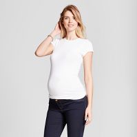 Photo 1 of Short Sleeve Non-Shirred Maternity T-Shirt - Isabel Maternity by Ingrid & Isabel™ SIZE XL