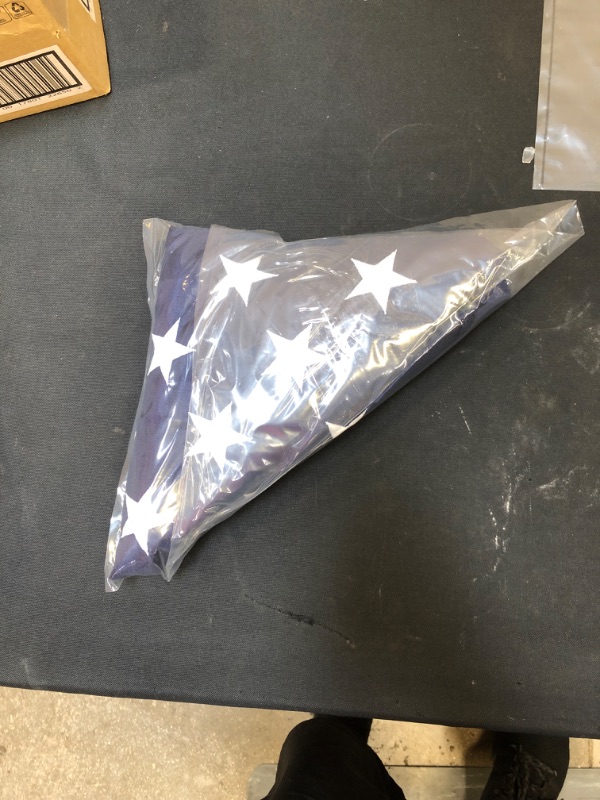 Photo 3 of "FOLDED" AMERICAN FLAGS, UNKNOWN SIZE/MATERIAL.