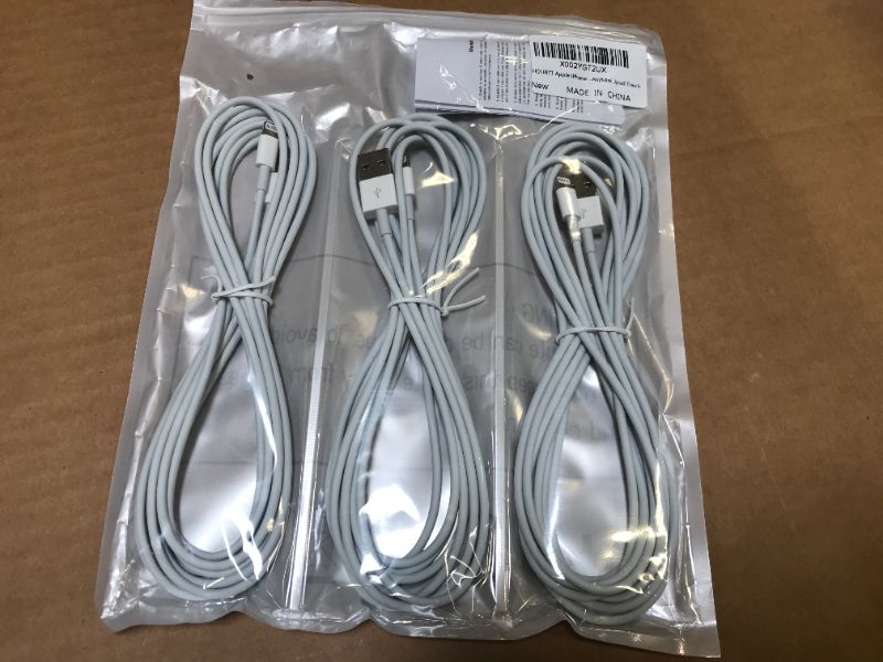 Photo 2 of HOURTT Apple iPhone Charger 10ft, MFI Certified Apple Original Lightning Cable 3 Pack, Lightning to USB Cables, Fast Apple Chargers for iPhone 11 Pro/11/XS MAX/XR/8/7/6s/6,iPad Pro/Air/Mini,iPod Touch
