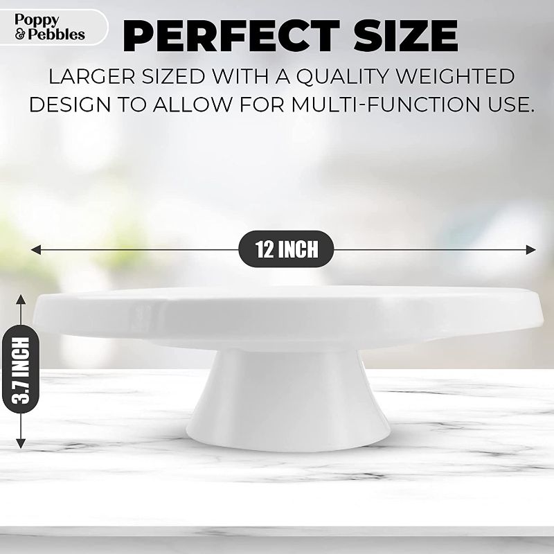 Photo 1 of  Round Cake Stand, White
