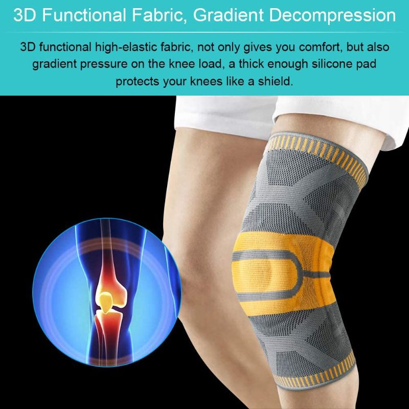 Photo 3 of Knee Brace, Knee Compression Sleeves Men, Knee Support for Running, Biking, Basketball Sports - Medical Grade Knee Braces for Knee Pain Women, ACL, Meniscus Tear, Joint Pain Relief and Injury Recovery
