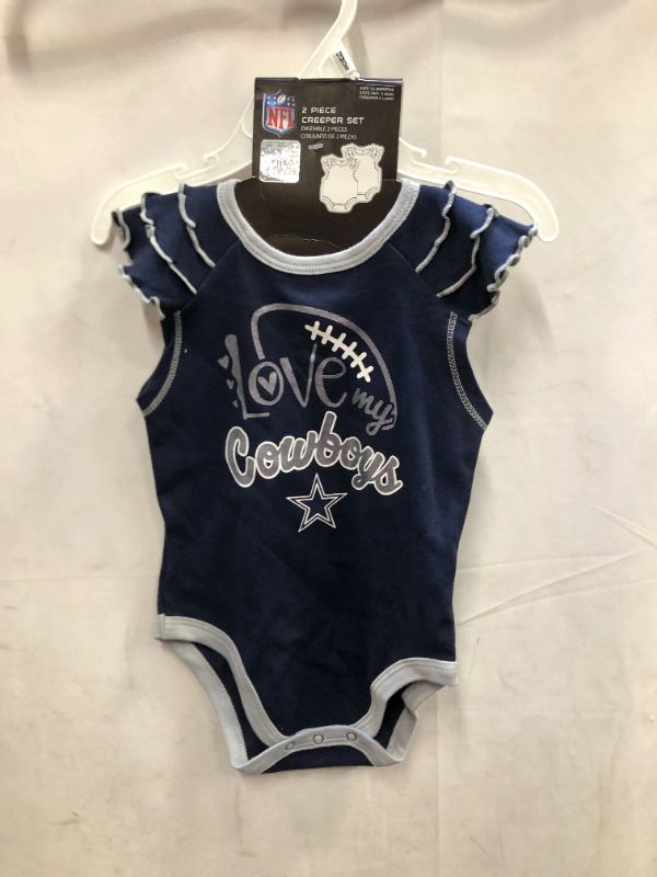 Photo 1 of 1 piece creeper set love cowboys size 12  \Months 