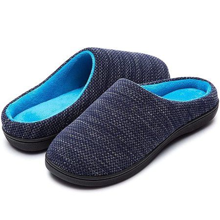 Photo 1 of RockDove Women S Birdseye Knit Two-Tone Memory Foam Slipper Size 5-6
