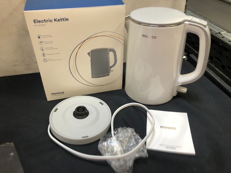 Photo 3 of Miroco MI-EK003 Stainless Steel Electric Kettle - White
