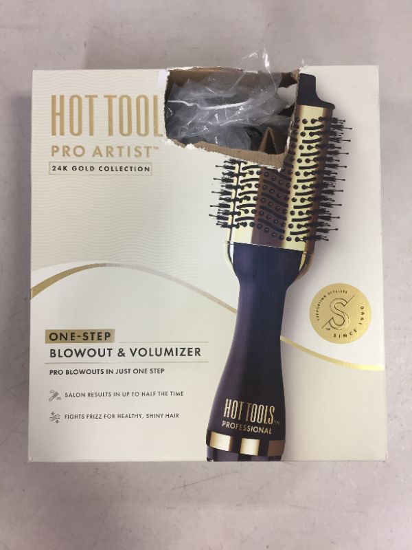 Photo 3 of Hot Tools 24K Gold One-Step Hair Dryer and Volumizer | Style and Dry, Professional Blowout with Ease
