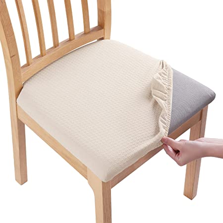 Photo 1 of beige seat covers for kitchen chairs - standard - 4 pcs