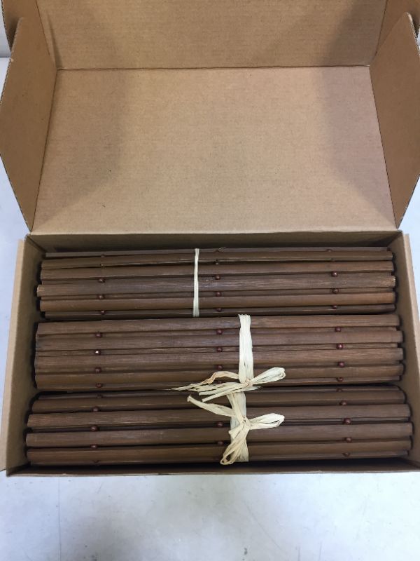 Photo 1 of andstar set of 6 pcs bamboo placemats (brown)