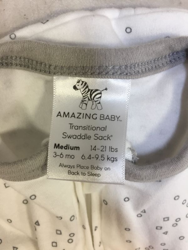 Photo 3 of Amazing Baby Transitional Swaddle Sack with Arms Up Half-Length Sleeves and Mitten Cuffs, Confetti, Sterling, Medium, 3-6 Months (Parents’ Picks Award Winner, Easy Transition with Better Sleep)
