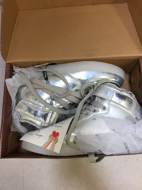 Photo 2 of dema silver high top shoes size 9