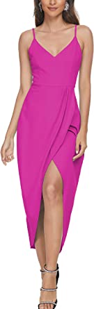 Photo 1 of CMZ2005 Women's Sexy V Neck Backless Maxi Dress Sleeveless Spaghetti Straps Cocktail Party Dresses 71729
(L)