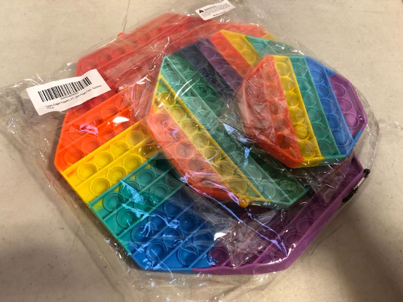 Photo 1 of DJJKKL Fidget Toys Pop Its Fidget,Poppet Fidget Sensory Toys Stress Relief Autism ADHD Special Needs Pressure Relieving Toys Poppers Fidget Girls Boys Teens & Adults Rainbow Octagon Silicone Toys
