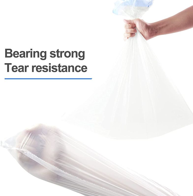 Photo 1 of BerrysParadise 8 Gal Strong Drawstring Trash Bags Kitchen Garbage Bags White 60 Count for home office kitchen
