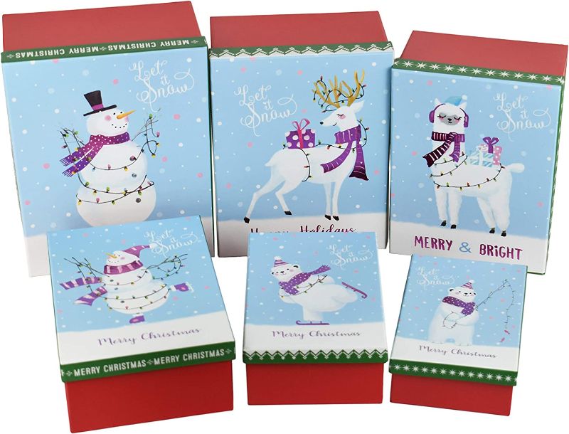 Photo 1 of 6-Piece Snowman Style - Holiday Nesting Box - Great for gifting or gifting!  small
