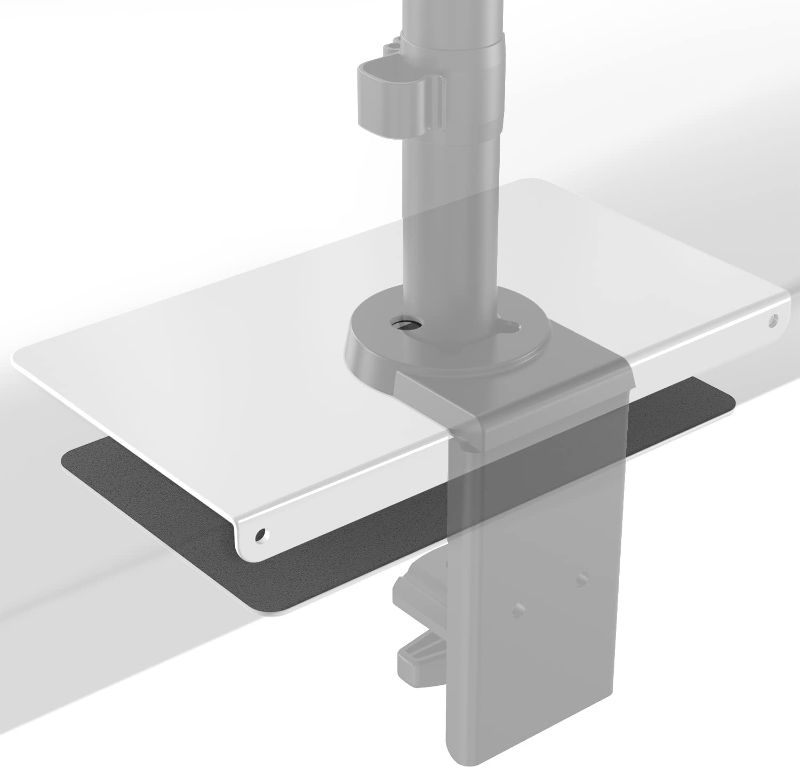 Photo 1 of WALI Computer Monitor Arm Clamp, C Bracket Clamp, Steel Reinforcement, Compatible with Most Monitor Mount Stand Grommet C Clamp Installation (CGRP-W), White