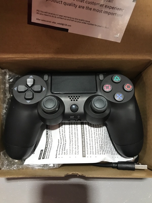 Photo 1 of ps4 controller black with button design