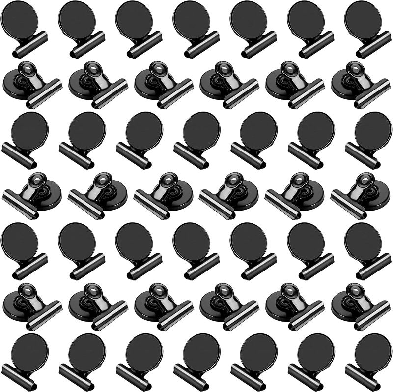 Photo 1 of 50 Pack Black Magnetic Clips Fridge Magnets with Clips, Refrigerator Magnets Clips, Magnet Clips for Whiteboard on Home& Office 