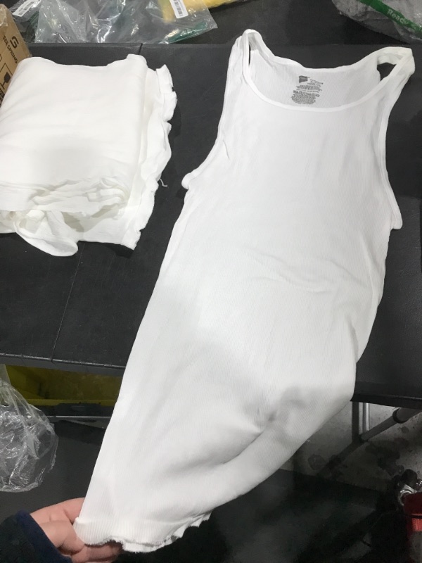 Photo 1 of 6 PACK HANES MUSCLE SHIRTS WHITE SIZE XL 