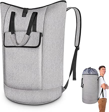 Photo 1 of 105L Large Laundry Backpack for College Students, College Laundry Bag Backpack with Adjustable Straps for Dorm Apartment and Laundromat, Sturdy Backpack Laundry Bag with Pocket for Travel and Camping
