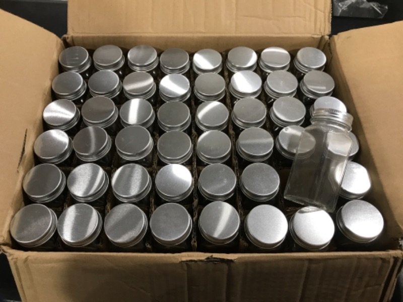 Photo 1 of 48 PACK CLEAR GLASS SPICE SHAKER JAR HOLDERS 