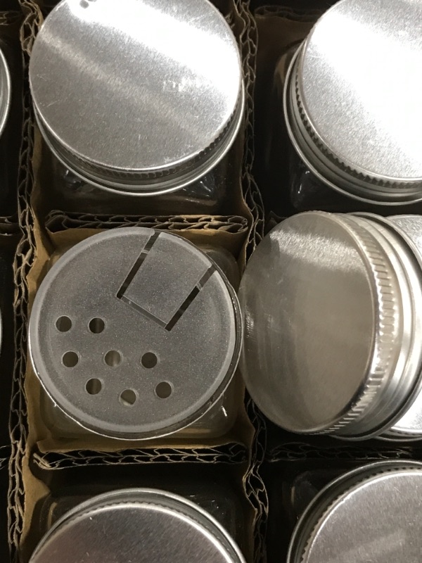 Photo 1 of 48 PACK CLEAR GLASS SPICE SHAKER JAR HOLDERS 