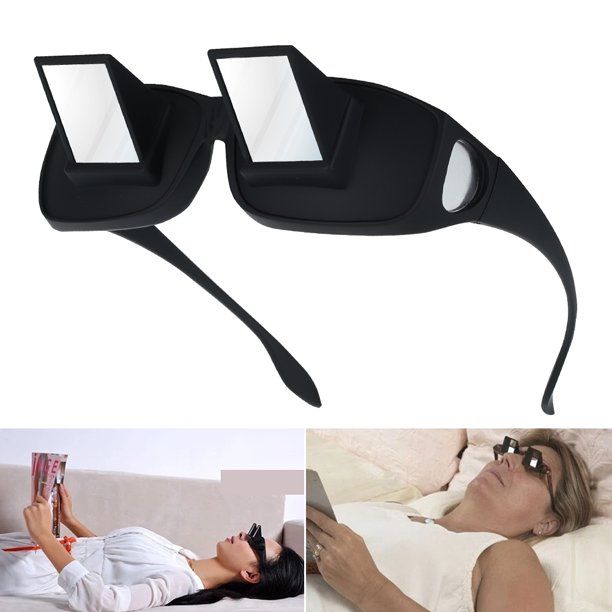 Photo 1 of Adifare Horizontal Glasses, Lazy Glasses Bed Prism Spectacles Readers Glasses 90 Degree Prism Glasses For Laying Down Reading Watching TV
