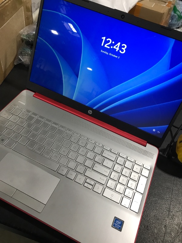 Photo 1 of 2022 HP Flagship Laptop, Intel Dual-Core Processor up to 2.65GHz, 15-inch, 4GB DDR4, 500GB Storage, Super-Fast WiFi, Windows 11, Dale Red (Renewed)