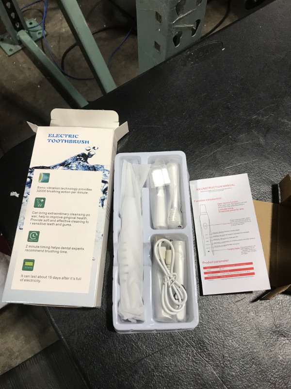 Photo 2 of Ruutcasy Sonic Electric Toothbrush for Kids and Adults, 5 Modes with 2 Min Build in Timer, Travel Portable Ultrasonic Toothbrush with 4 Brush Heads USB Charging Power Toothbrush, Dentist Recommended
