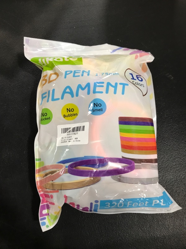 Photo 1 of 3D Pen Filament 320 Feet, 16 Colors?Each Color 20 Feet, 250 Stencils eBooks - 3D Printing Pen PLA Filament 1.75mm, High-Precision Diameter and Kids Safe Refill
