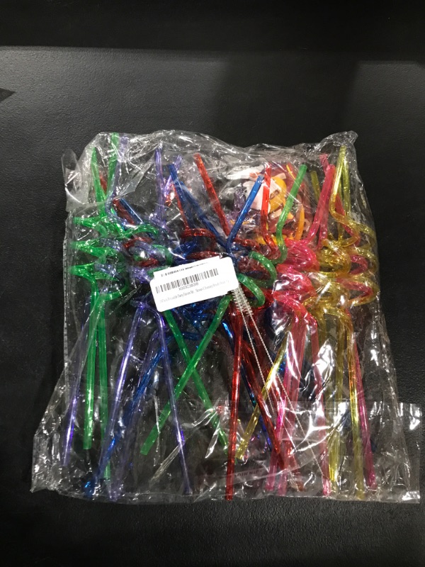 Photo 2 of 24 Harry Straws for Kids Wizard Potter Party Supplies Favors, Magic Wizard School Party Gift with 2 Cleaning Brushes
