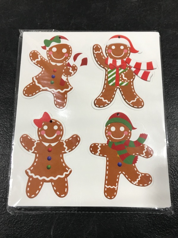 Photo 2 of 24 Pcs Gingerbread Christmas Ornaments Gingerbread Christmas Decor - Gingerbread House Decorations Kit 